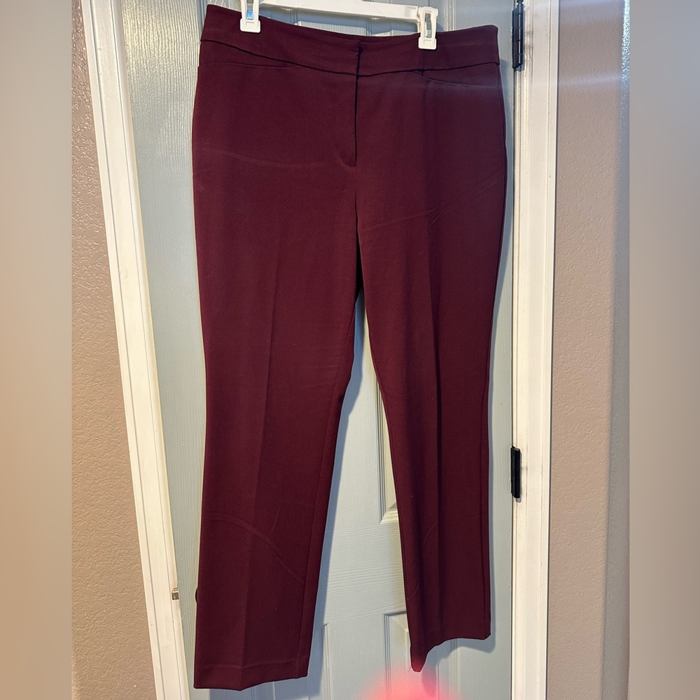 Ann Taylor burgundy Straight Leg Pants